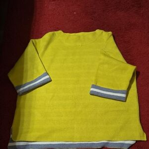 Olivers Vibrant Yellow Sweater with Blue Accents